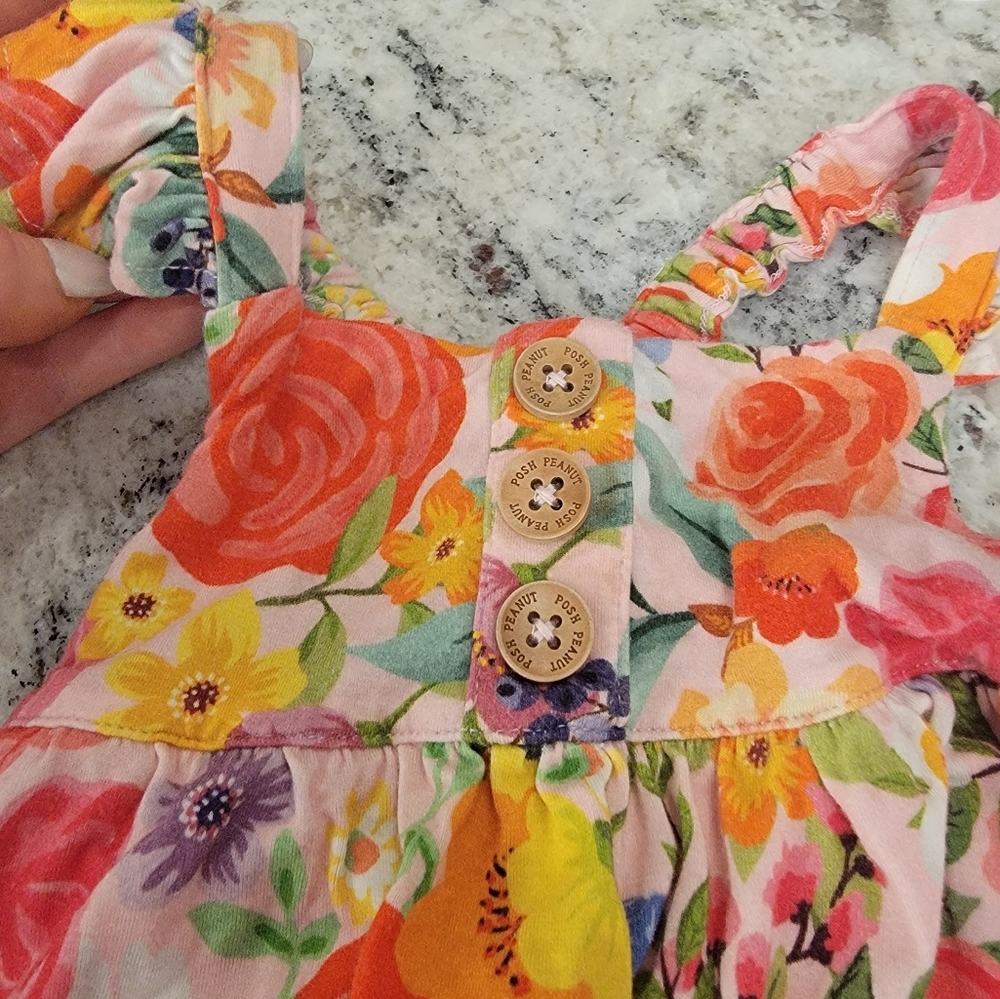 Posh peanut romper with snaps